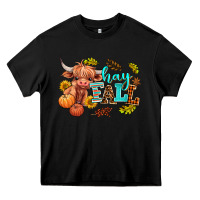 Black hay fall heifer Heavy Core Tee - AdoDesignShop