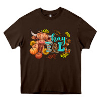 Chocolate Brown hay fall heifer Heavy Core Tee - AdoDesignShop