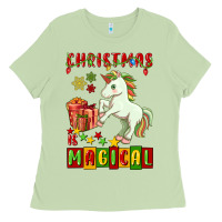 Matcha christmas magical unicorn Ladies Tee - FaDigitalArtStudio