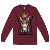 Burgundy mi burrito sabanero mexican Long Sleeve Tee - MaliasSmallBusiness