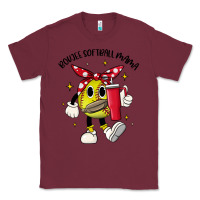 Burgundy boujee softball mama Classic Tee - JahusDesignShop