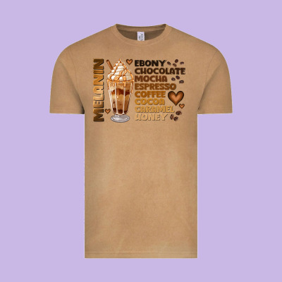 Melanin Coffee Vintage Tee Designed By Jahusdesignshop