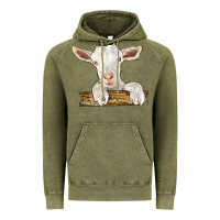 Vintage Olive baby cashmere goat Vintage Hoodie - LillyAllenDesigns