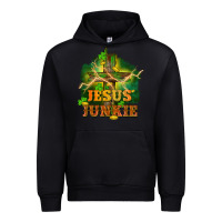 Black Jesus junkie St. Patricks Day Urban Hoodie - FaDigitalArtStudio