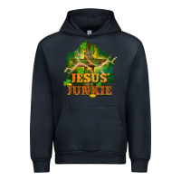 Navy Jesus junkie St. Patricks Day Urban Hoodie - FaDigitalArtStudio