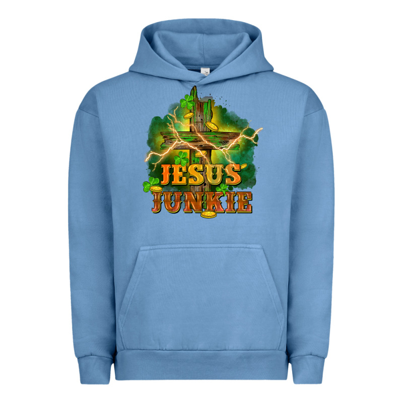 Jesus Junkie St. Patricks Day Urban Hoodie by FaDigitalArtStudio | Teevron