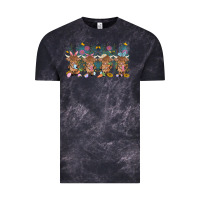 Cloud Black easter day baby highland cow Vintage Tee - MaliasSmallBusiness