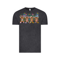 Easter Day Baby Highland Cow Vintage Tee | Teevron