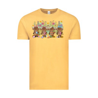 Vintage Mustard easter day baby highland cow Vintage Tee - MaliasSmallBusiness