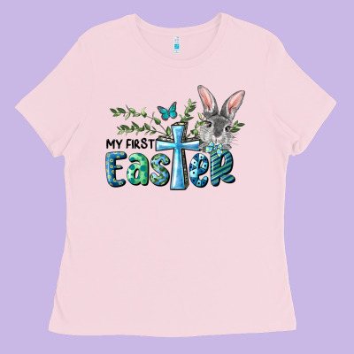 My First Easter Bunny Boy Ladies Tee Designed By Ranaportraitstore