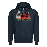 Navy Merry Christmas Zipper Hoodie - Bettercallsaul