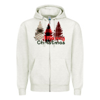 Oatmeal Heather Merry Christmas Zipper Hoodie - Bettercallsaul