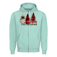 Seafoam Merry Christmas Zipper Hoodie - Bettercallsaul