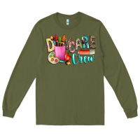 Army Green daycare crew Long Sleeve Tee - NancyCooperArtShop