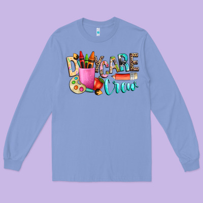 Daycare Crew Long Sleeve Tee Designed By Nancycooperartshop