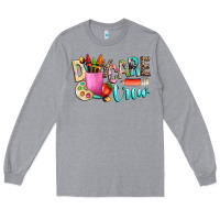 Heather Grey daycare crew Long Sleeve Tee - NancyCooperArtShop