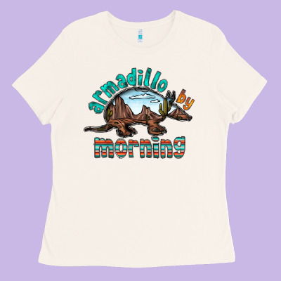 Armadillo By Morning Ladies Tee Designed By Racoondesign