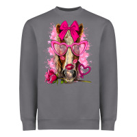 Storm valentines day horse with sunglasses Heavyweight Sweatshirt - NancyCooperArtShop