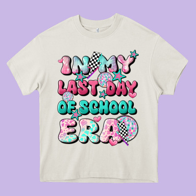In My Last Day Of School Era Heavy Core Tee Designed By Jahusdesignshop