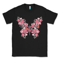 Black floral butterfly Classic Tee - MaliasSmallBusiness