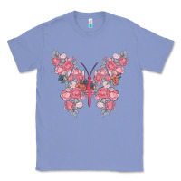 Colony Blue floral butterfly Classic Tee - MaliasSmallBusiness