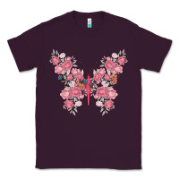 Plum floral butterfly Classic Tee - MaliasSmallBusiness