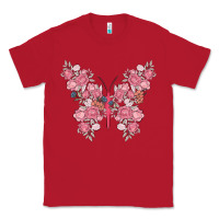 Red floral butterfly Classic Tee - MaliasSmallBusiness
