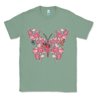 Sage floral butterfly Classic Tee - MaliasSmallBusiness