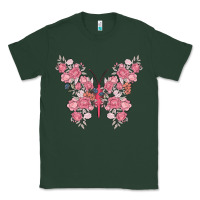 Sports Green floral butterfly Classic Tee - MaliasSmallBusiness