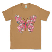 Toasted Coconut floral butterfly Classic Tee - MaliasSmallBusiness