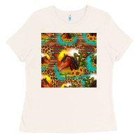 Bone desert horse seamless patern Ladies Tee - HRA Design Shop