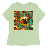 Matcha desert horse seamless patern Ladies Tee - HRA Design Shop