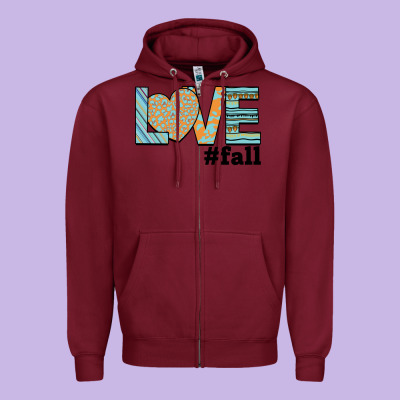 Love Fall Zipper Hoodie Designed By Bettercallsaul