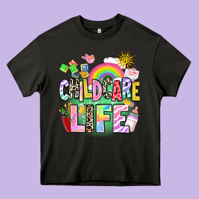 Childcare Life Heavy Core Tee Designed By Adodesignshop