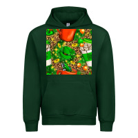Foreset Green coffee cups st. patrick's day with leopard seamless pattern bbs Urban Hoodie - BundleAndBundleShop
