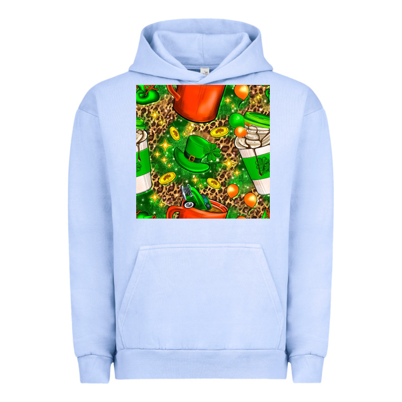 Coffee Cups St. Patrick's Day With Leopard Seamless Pattern Bbs Urban Hoodie by BundleAndBundleShop | Teevron