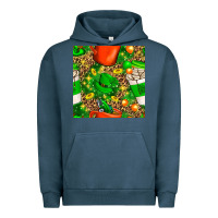 Pigment Midnight Navy coffee cups st. patrick's day with leopard seamless pattern bbs Urban Hoodie - BundleAndBundleShop