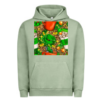 Pigment Oil Green coffee cups st. patrick's day with leopard seamless pattern bbs Urban Hoodie - BundleAndBundleShop
