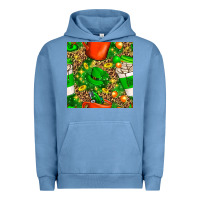 Pigment Pebble Blue coffee cups st. patrick's day with leopard seamless pattern bbs Urban Hoodie - BundleAndBundleShop