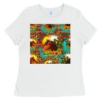 White desert horse seamless patern Ladies Tee - HRA Design Shop