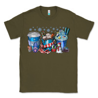 Army Green Christmas Coffee Classic Tee - CowhideDigitalArt