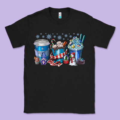 Christmas Coffee Classic Tee Designed By Cowhidedigitalart