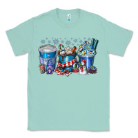 Seafoam Christmas Coffee Classic Tee - CowhideDigitalArt