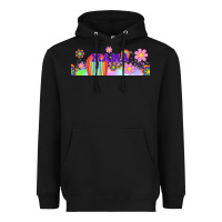 Black boho retro floral mama Heavyweight Hoodie - TumblerDesignByShophia