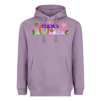Lavender boho retro floral mama Heavyweight Hoodie - TumblerDesignByShophia