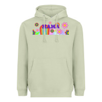 Matcha boho retro floral mama Heavyweight Hoodie - TumblerDesignByShophia