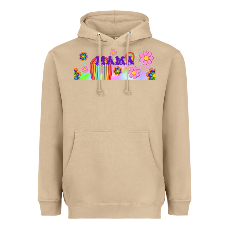 Boho Retro Floral Mama Heavyweight Hoodie by TumblerDesignByShophia | Teevron