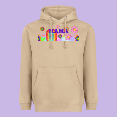 Boho Retro Floral Mama Heavyweight Hoodie Designed By Tumblerdesignbyshophia