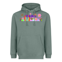 Sage boho retro floral mama Heavyweight Hoodie - TumblerDesignByShophia
