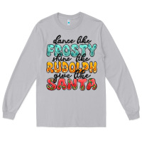 Moon Dust dance like frosty shine like rudolph give like san Long Sleeve Tee - MaliasSmallBusiness